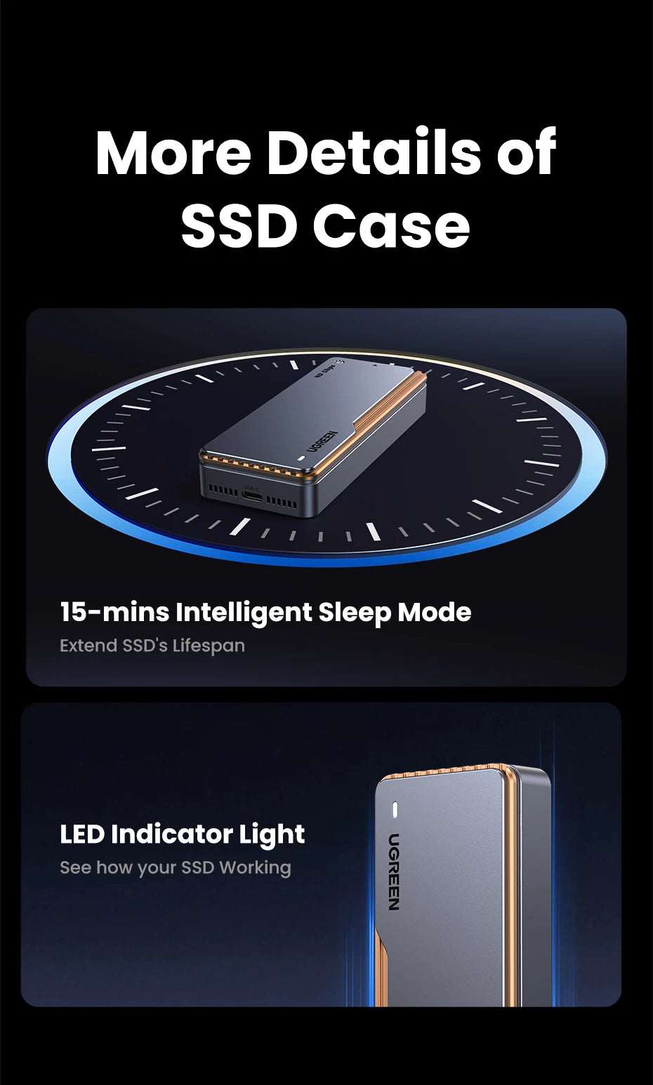 40Gbps USB4 NVMe M.2 SSD Enclosure with Aluminum Cooling Case - 17