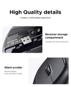 Ergonomic Vertical Wireless Mouse with Bluetooth and 2.4G