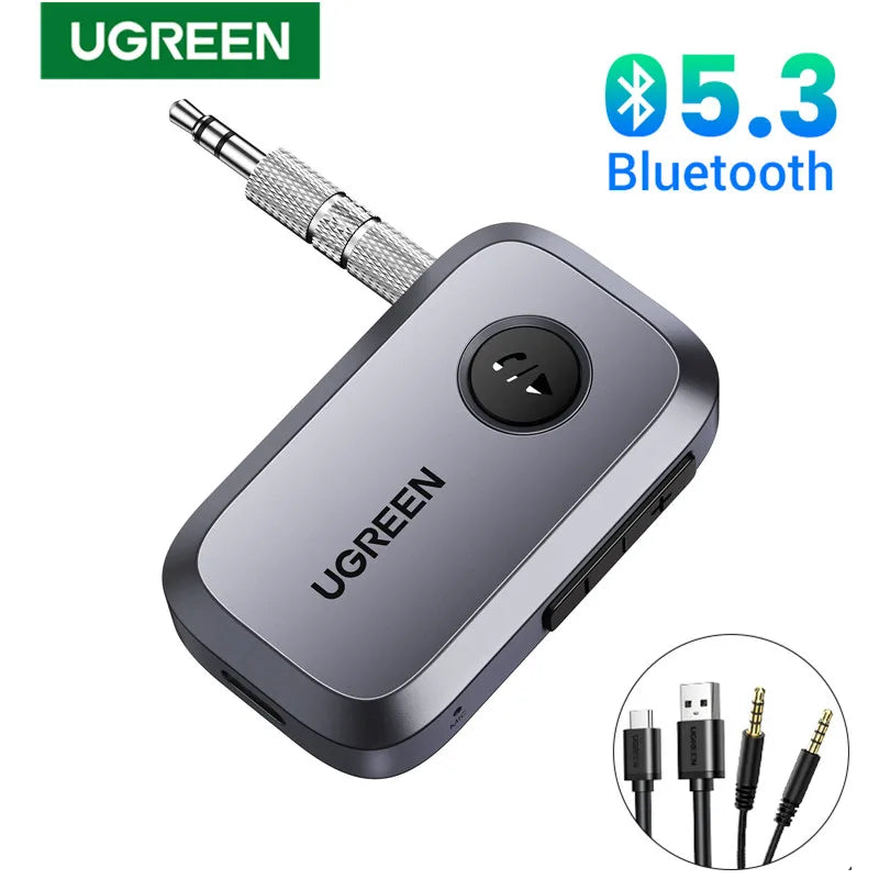 Bluetooth 5.3 Car Audio Receiver with 3.5mm Aux Adapter - 1
