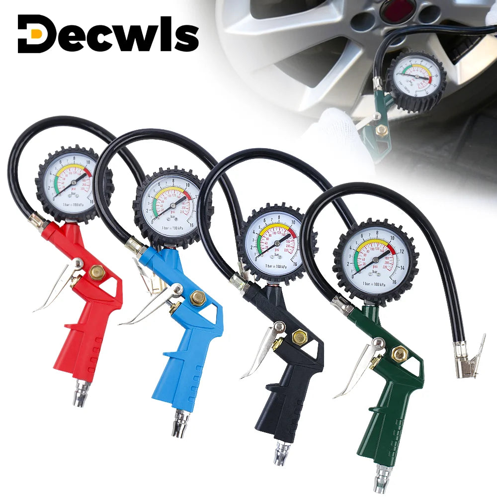 3-in-1 Tire Pressure Gauge and Inflator for Car and Motorcycle - 1