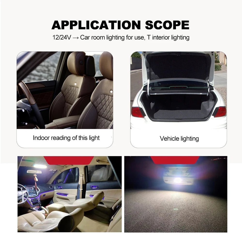12V 24V COB LED Interior Reading Light Panel for Vehicles