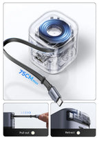 45W GaN Fast Wall Charger with Retractable USB-C Cable