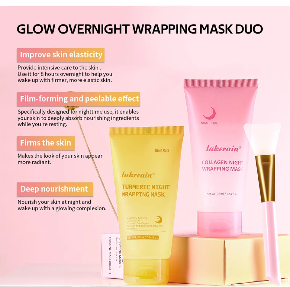 Overnight Peel-Off Face Mask Duo for Radiant Skin - 8