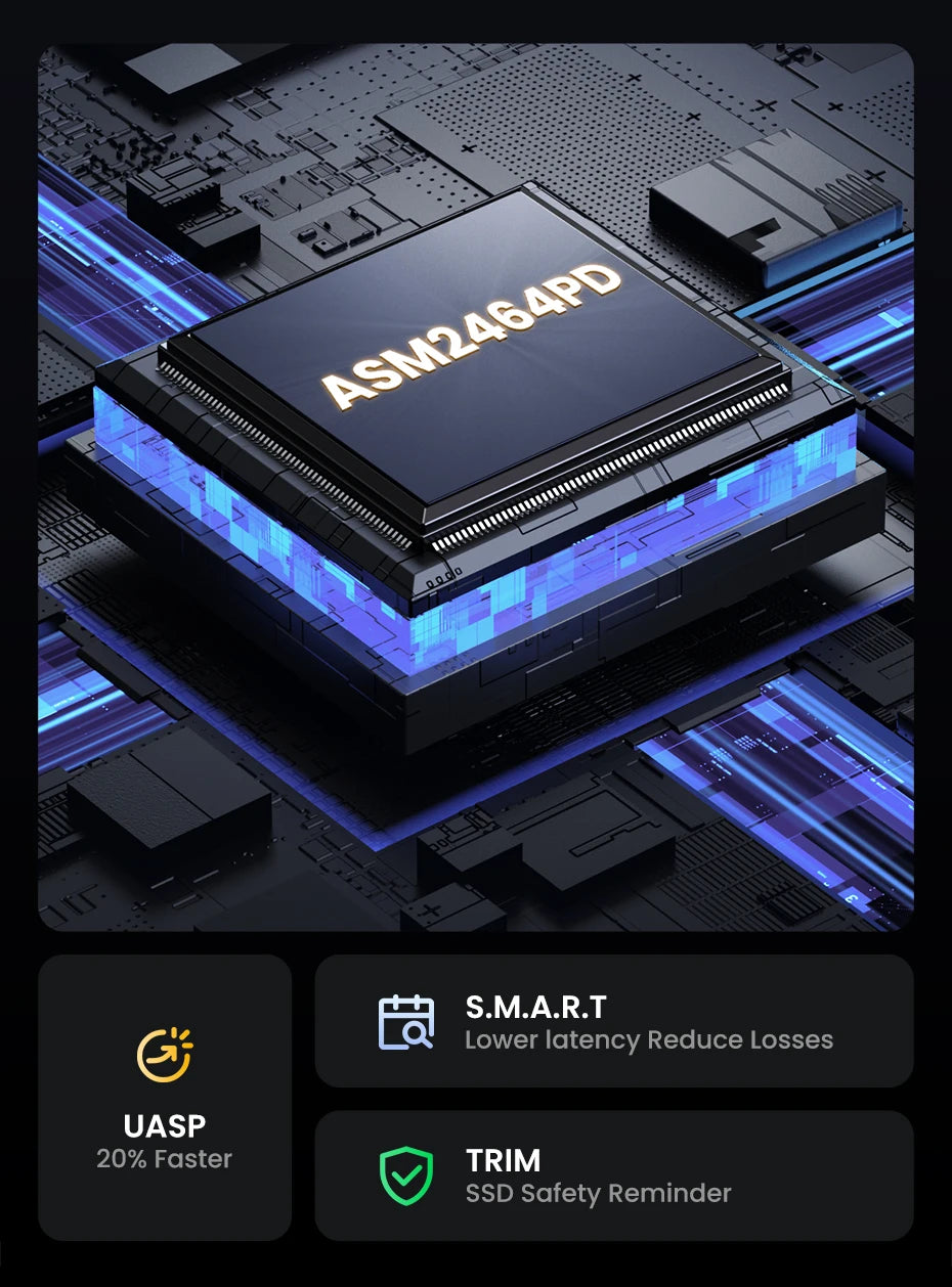 40Gbps USB4 NVMe M.2 SSD Enclosure with Cooling System