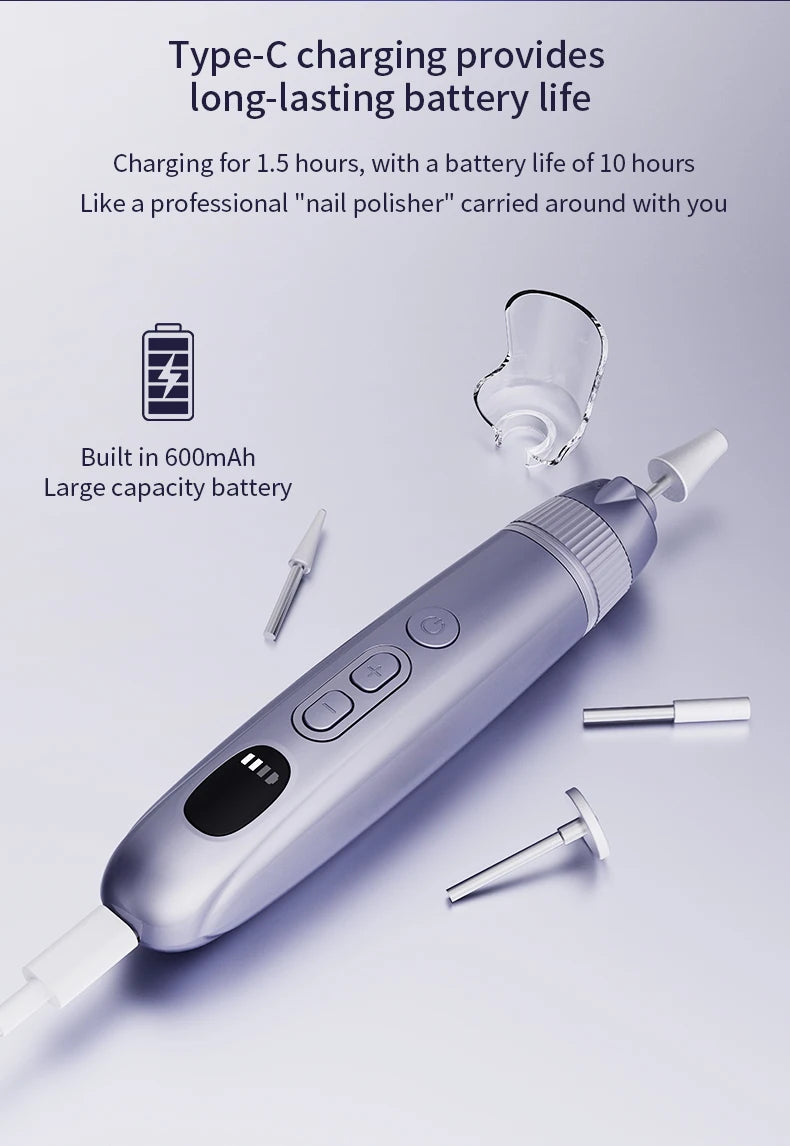 Electric Cordless Nail Drill for Manicure and Pedicure