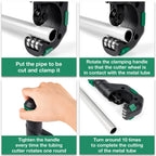 Heavy Duty Pipe and Tube Cutter 5-50mm for Metal and PVC