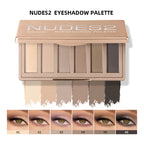 6-Color Matte Eyeshadow Palette with Brush Set