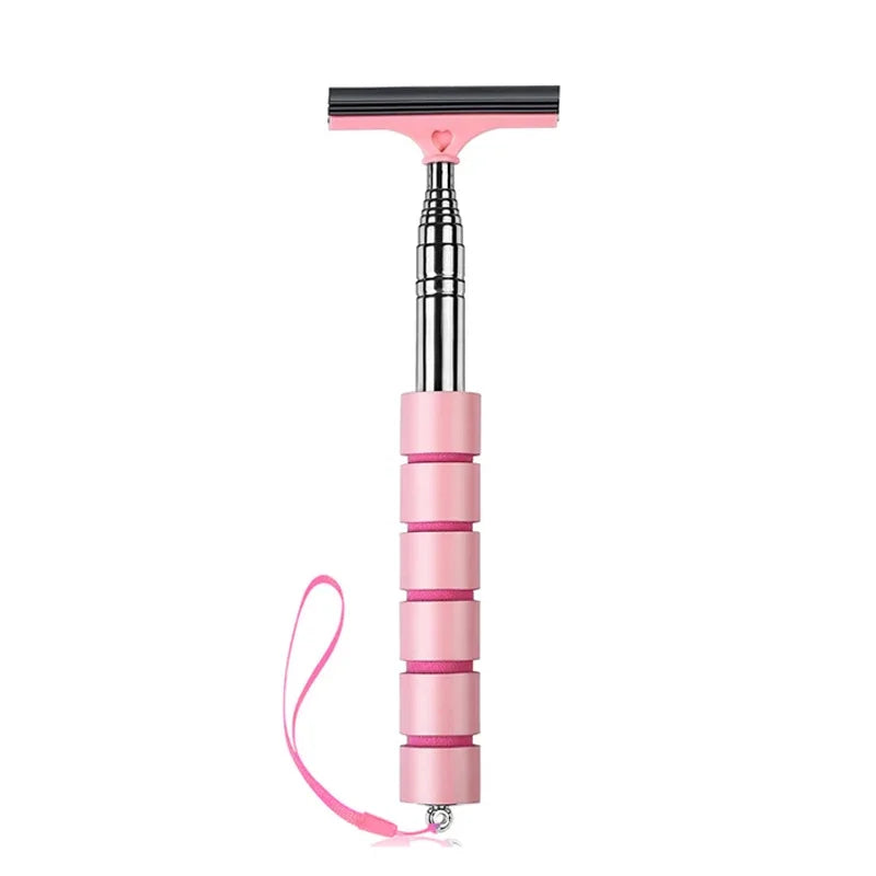 Telescopic Car Rearview Mirror Wiper Stainless Steel Cleaning Tool