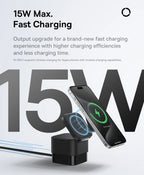 25W 2-in-1 Magnetic Wireless Charging Station for Smartphones