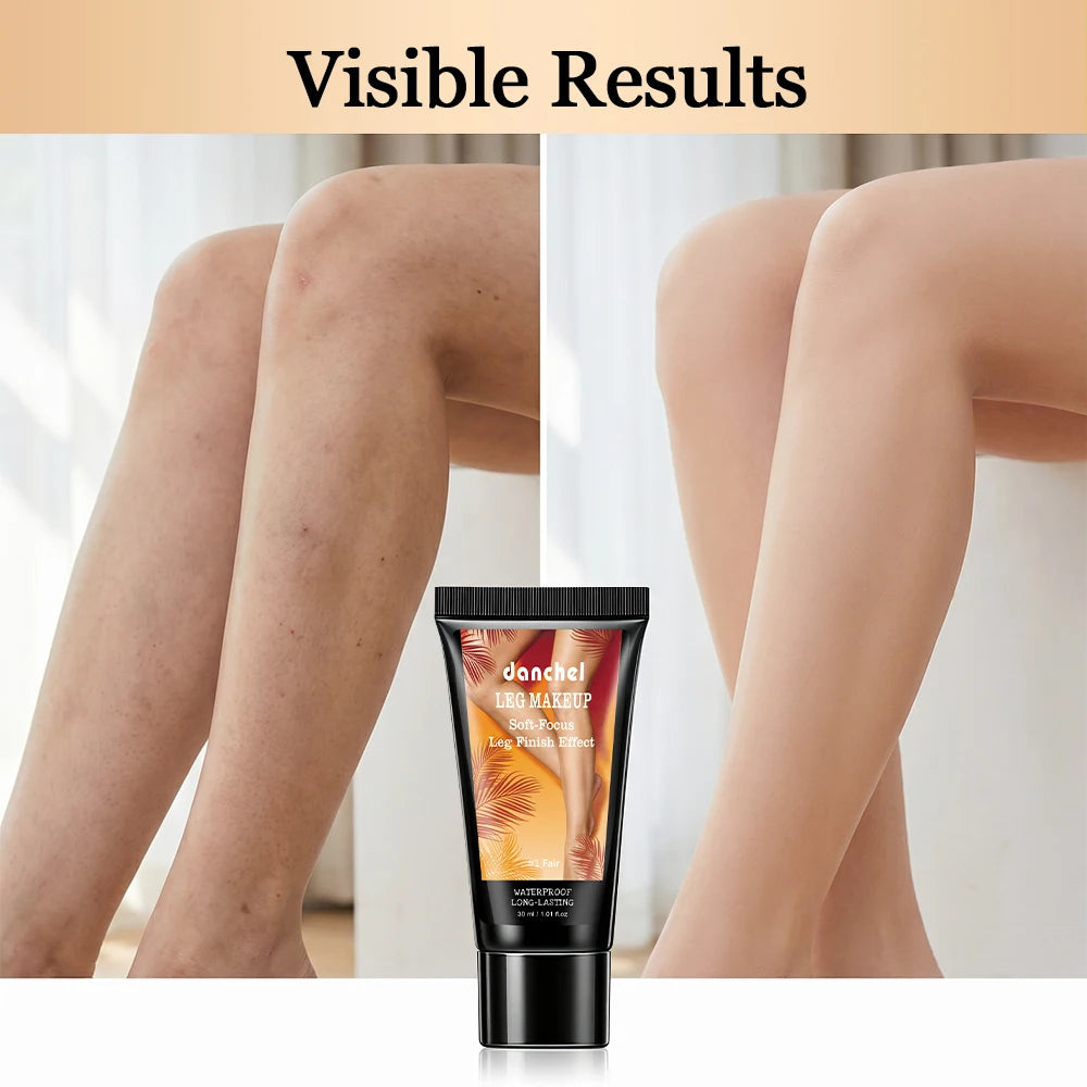 Waterproof Leg and Body Foundation with Application Glove