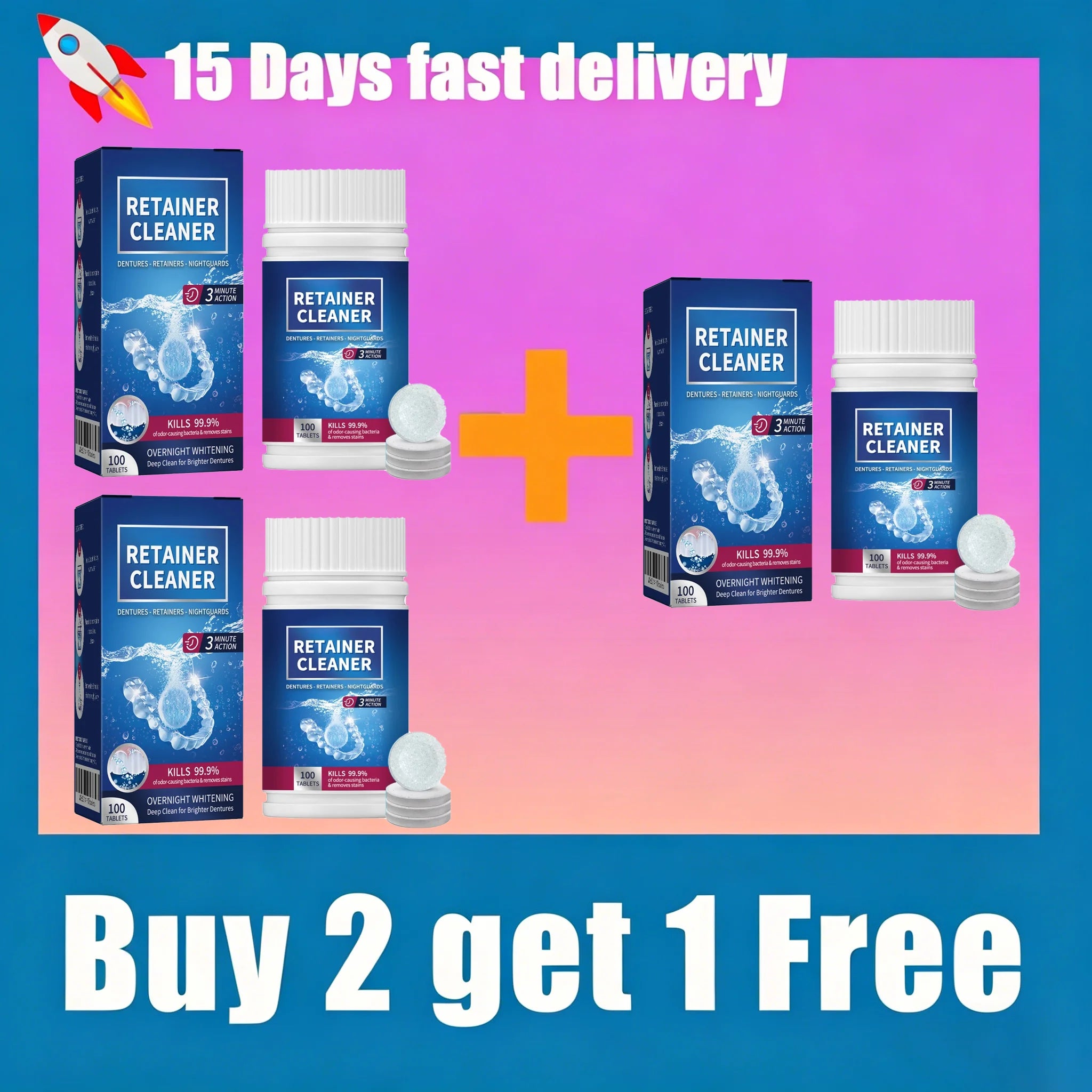 Denture and Retainer Cleaning Tablets - 8