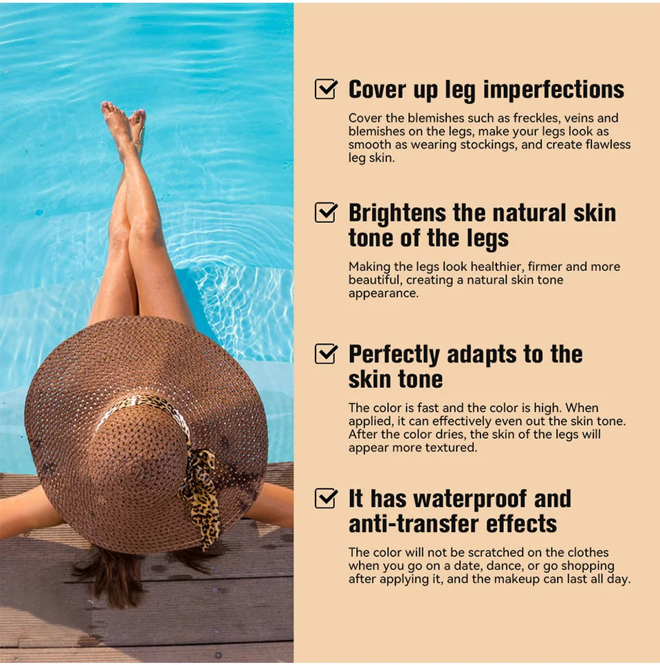 Waterproof Leg Makeup Foundation Lotion - 8