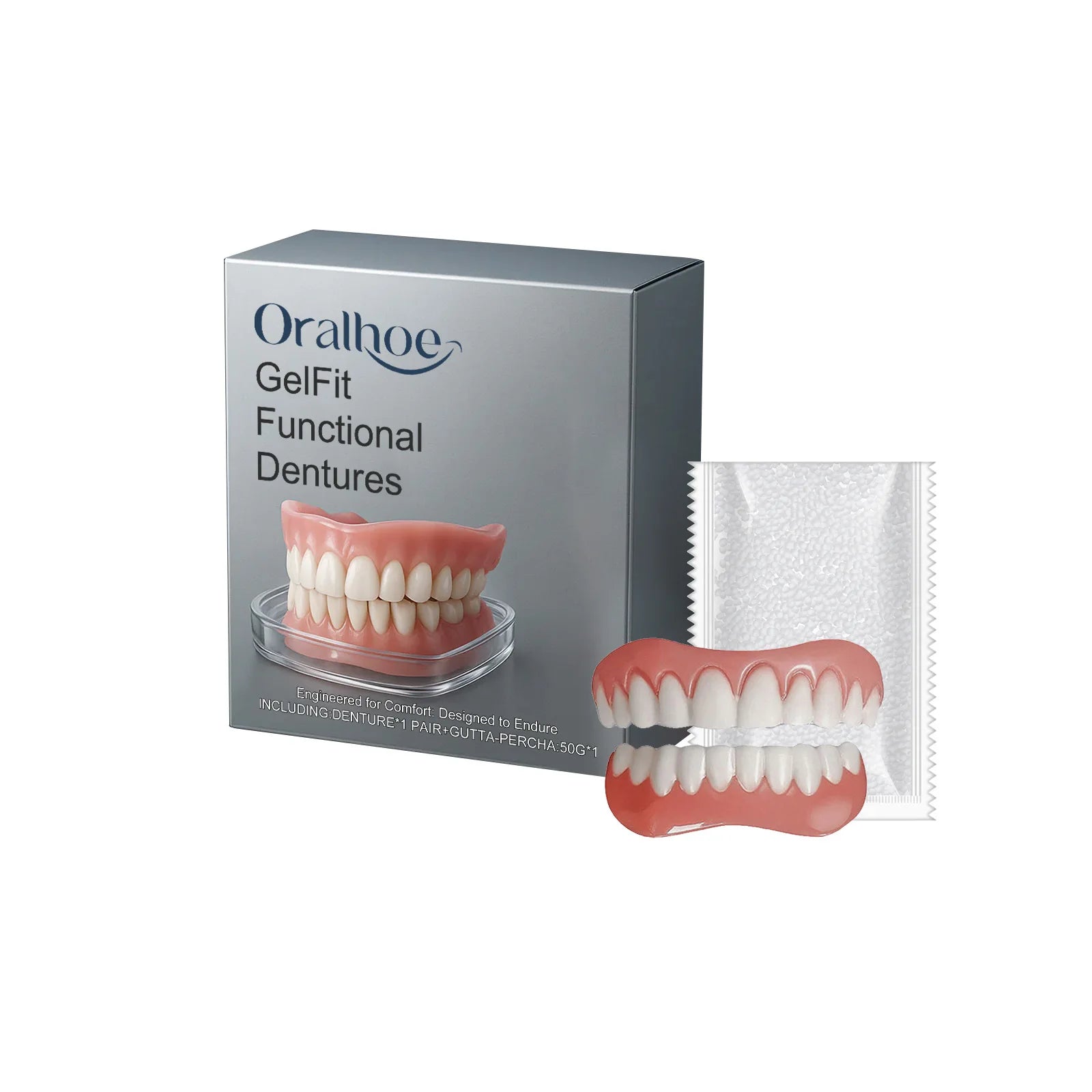 Temporary Realistic Cosmetic Dentures Set - 22