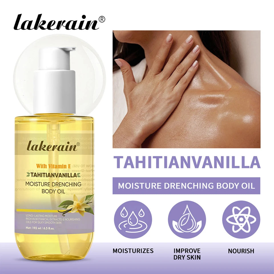 Moisture Drenching Vanilla Body Oil for Dry Skin
