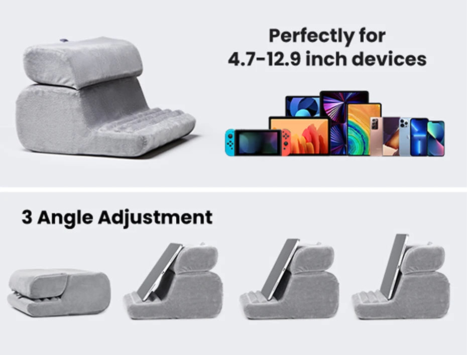 Adjustable Foldable Tablet Pillow Stand for Bed and Sofa - 10