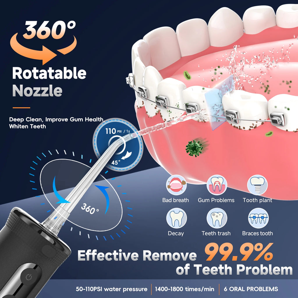 Electric Toothbrush and Water Flosser Oral Care Combo