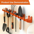 Wall-Mounted Gardening Tool Organizer Rack