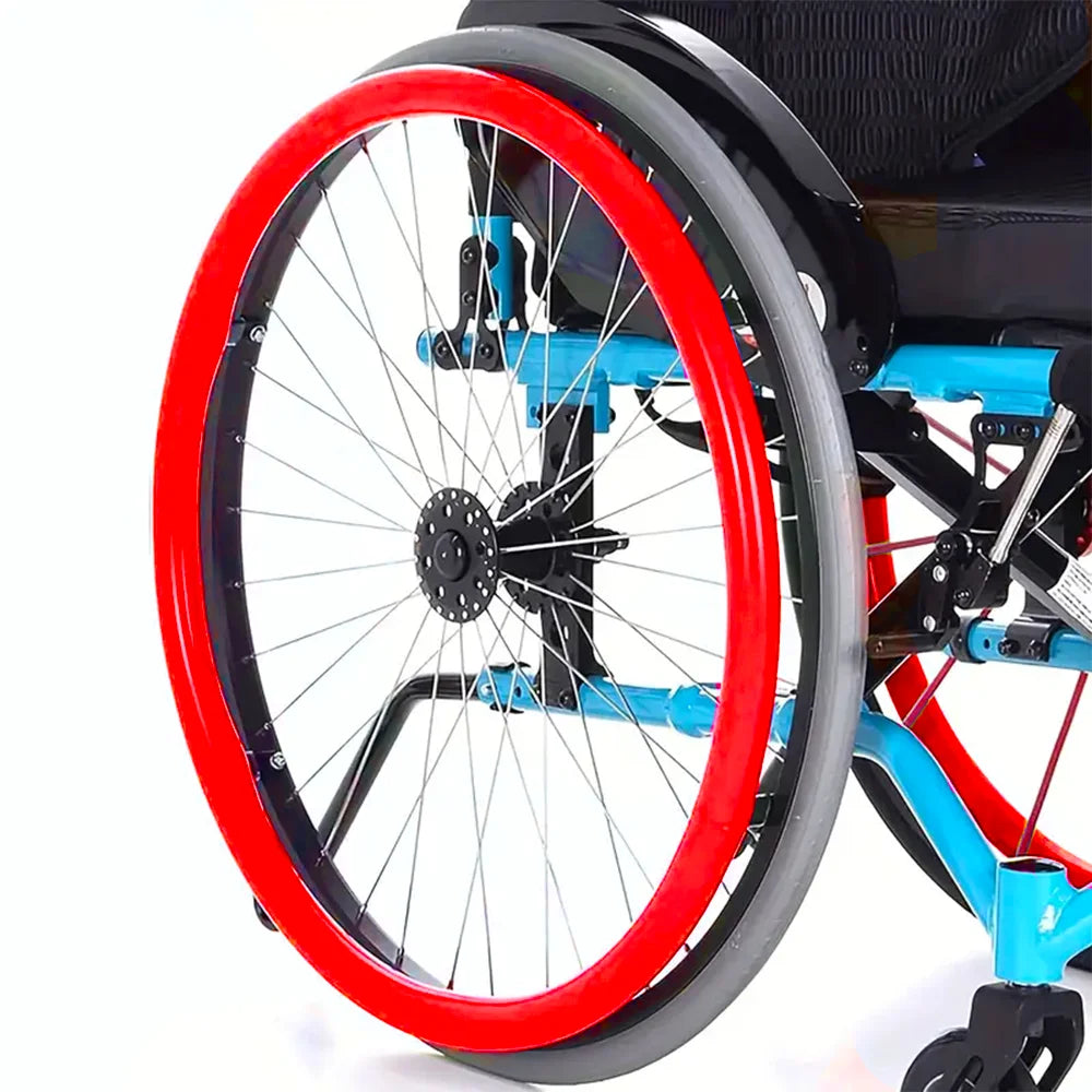 Non-Slip Silicone Wheelchair Hand Rim Covers for 24-Inch Wheels