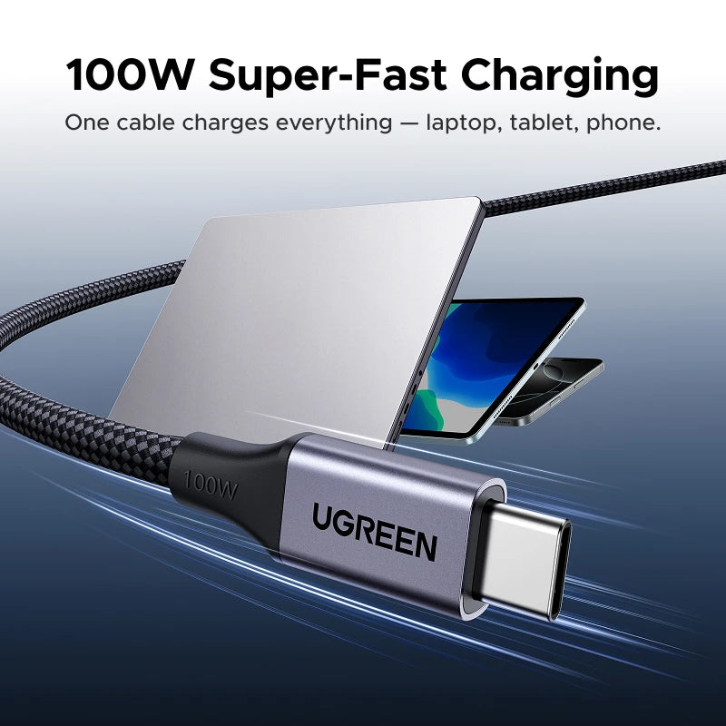 100W Magnetic USB-C to USB-C Fast Charging Data Cable - 3