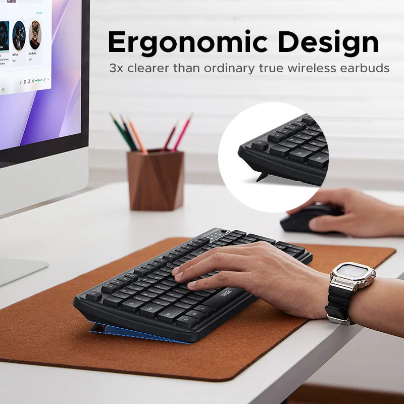 Ultra-Slim 2.4G Wireless 104-Key Full-Size Keyboard - 4