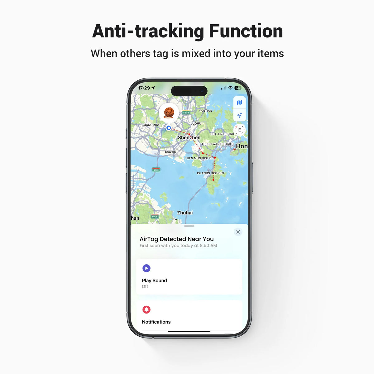 Bluetooth Smart Item Tracker for Apple Find My Network