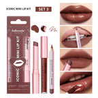 3-Piece Matte Lipstick and Lip Gloss Makeup Set