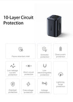 67W GaN Fast Wall Charger with 3 Ports for Laptops and Phones