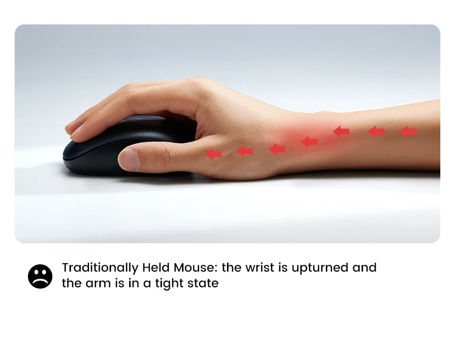Ergonomic Vertical Wireless Mouse with Bluetooth 5.0 and 4000 DPI - 14