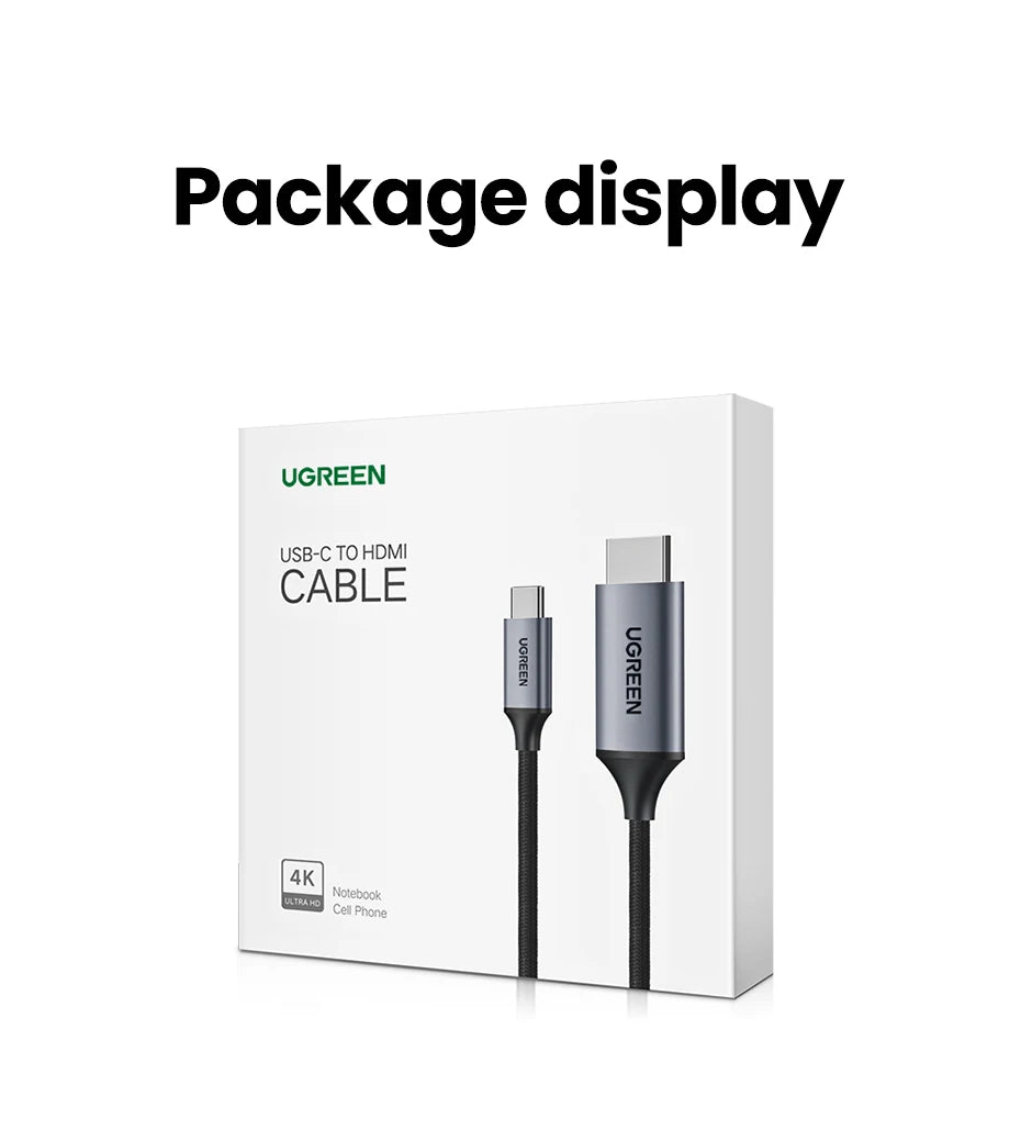 4K 60Hz USB-C to HDMI Adapter Cable for Laptops and Smartphones