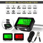 Digital Inductive Engine Tachometer and Hour Meter with Backlit LCD
