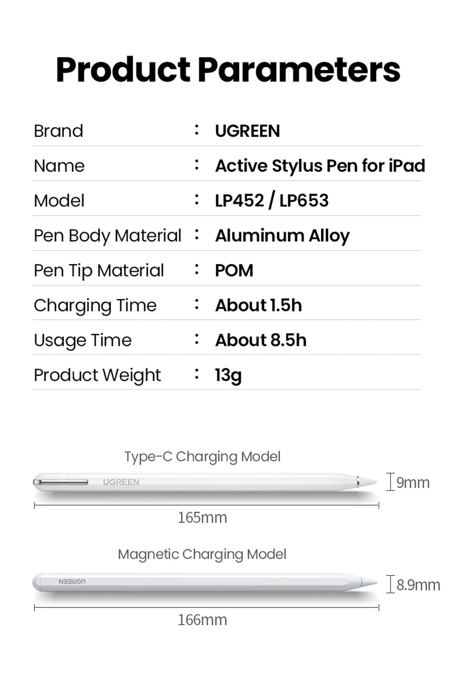 Precision Stylus Pen for iPad with Palm Rejection & Fast Charging - 26