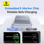 100W USB-C to USB-C Fast Charging Cable with LED Power Display