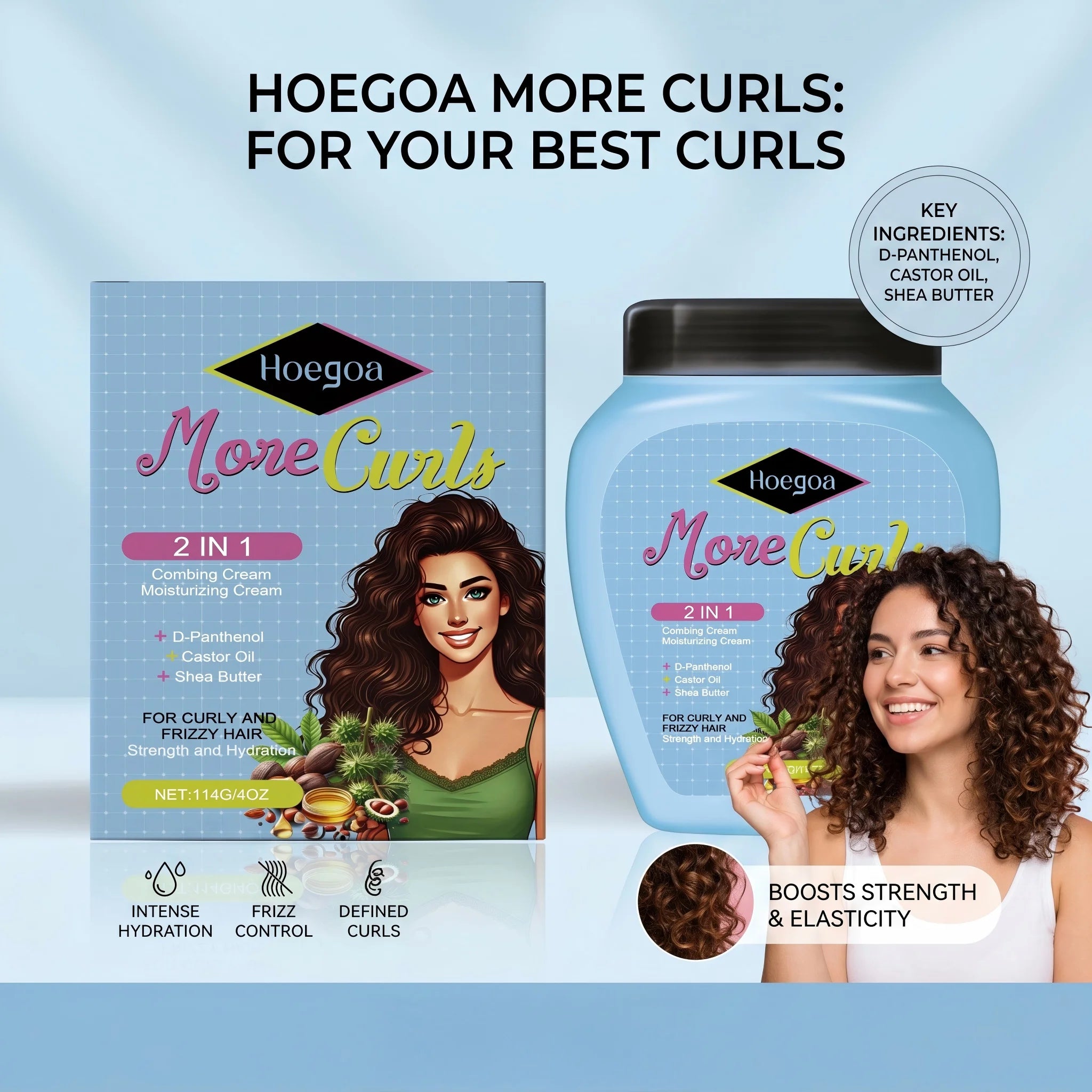 Curl Defining and Moisturizing Hair Cream for Frizzy Hair - 5