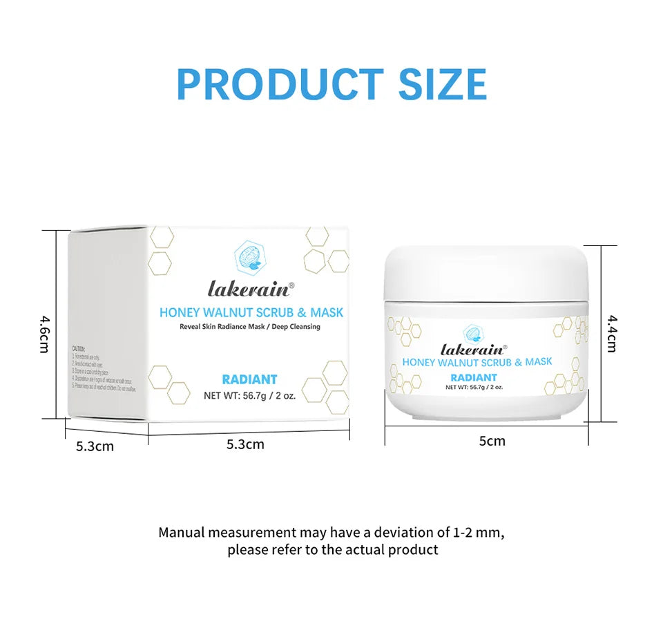 Honey Walnut Facial Exfoliating Scrub and Face Mask