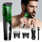 Rechargeable Cordless Vacuum Beard Trimmer for Men