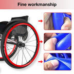 Non-Slip Silicone Wheelchair Hand Rim Covers for 24-Inch Wheels