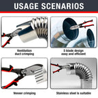 5-Blade Sheet Metal Crimper for HVAC and Ductwork