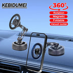 Magnetic Car Phone Holder with Vacuum Sucker and 360 Degree Rotation