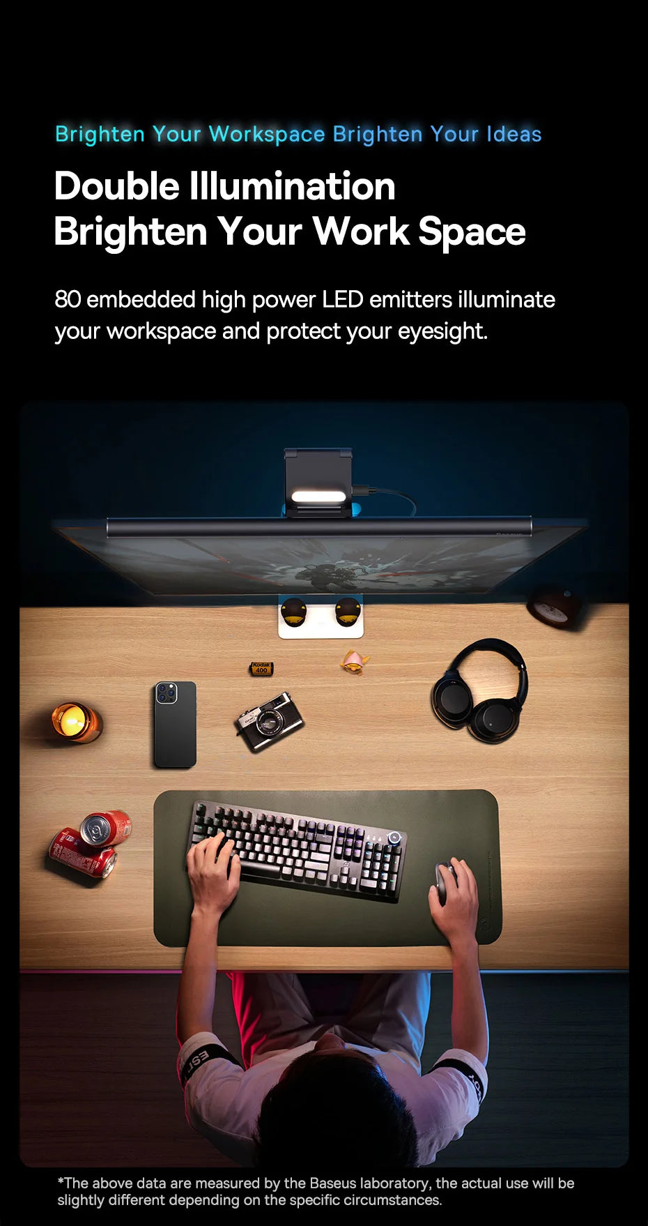Adjustable LED Monitor Screen Hanging Light Bar