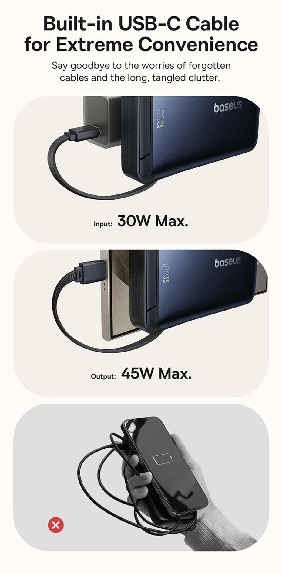 10000mAh Magnetic Wireless Power Bank with 45W Fast Charging - 8