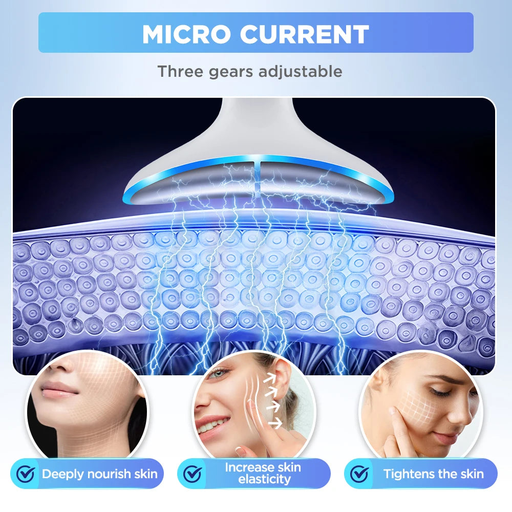 LED Face and Neck Skin Tightening Massage Device - 4