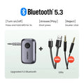 Bluetooth 5.3 Car AUX Adapter for Wireless Music and Hands-Free Calls