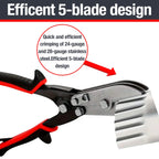 5-Blade Sheet Metal Crimper for HVAC and Ductwork