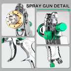 Professional HVLP Gravity Feed Paint Spray Gun with Multiple Nozzles