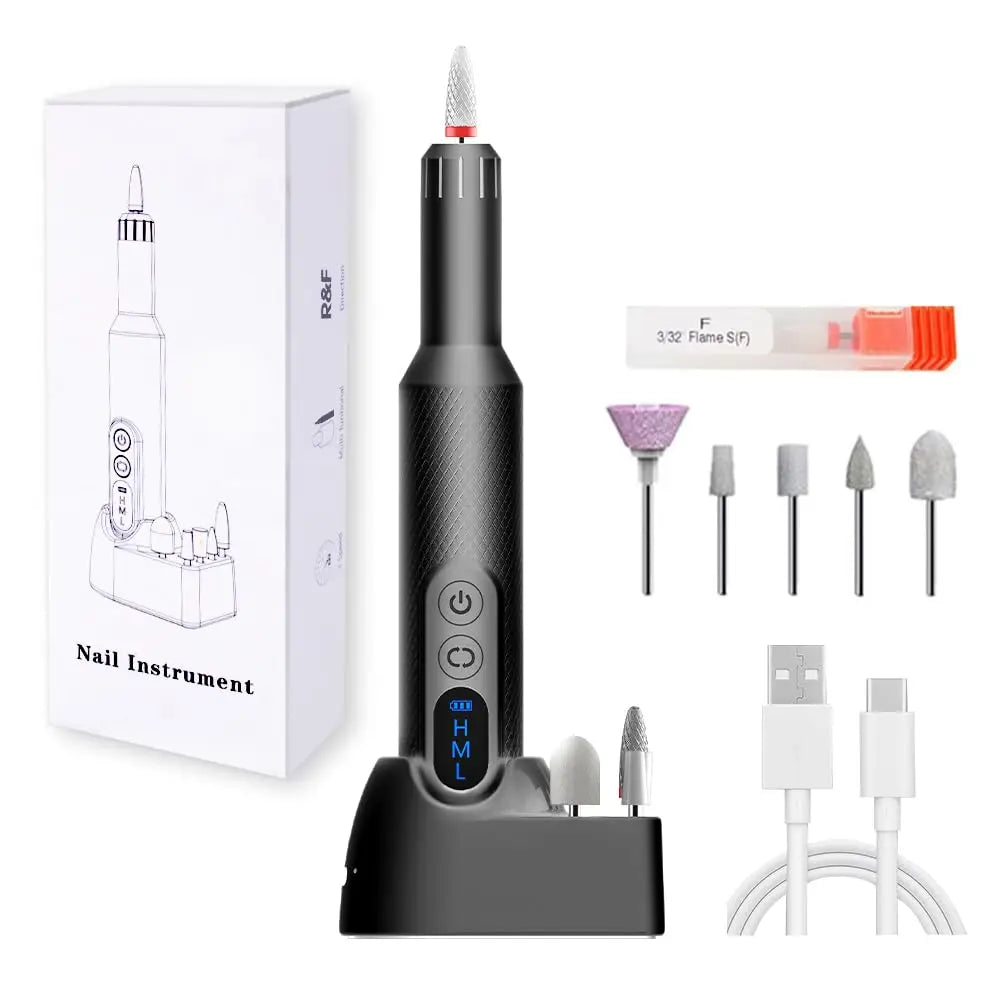 Cordless Electric Nail Drill Set for Manicure and Pedicure - 20