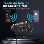 BT-12S Bluetooth 5.0 Motorcycle Helmet Headset with Dual Microphones