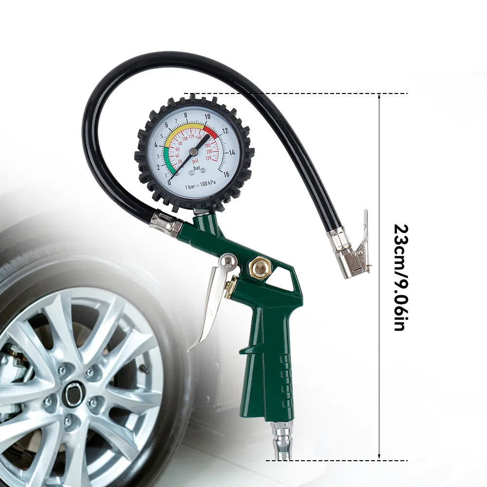 3-in-1 Tire Pressure Gauge and Inflator for Car and Motorcycle - 2