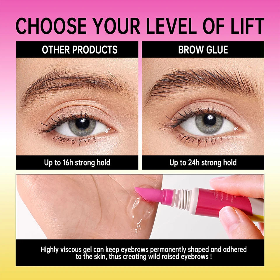 Brow Lamination Gel with Built-in Comb for Lifted Brows