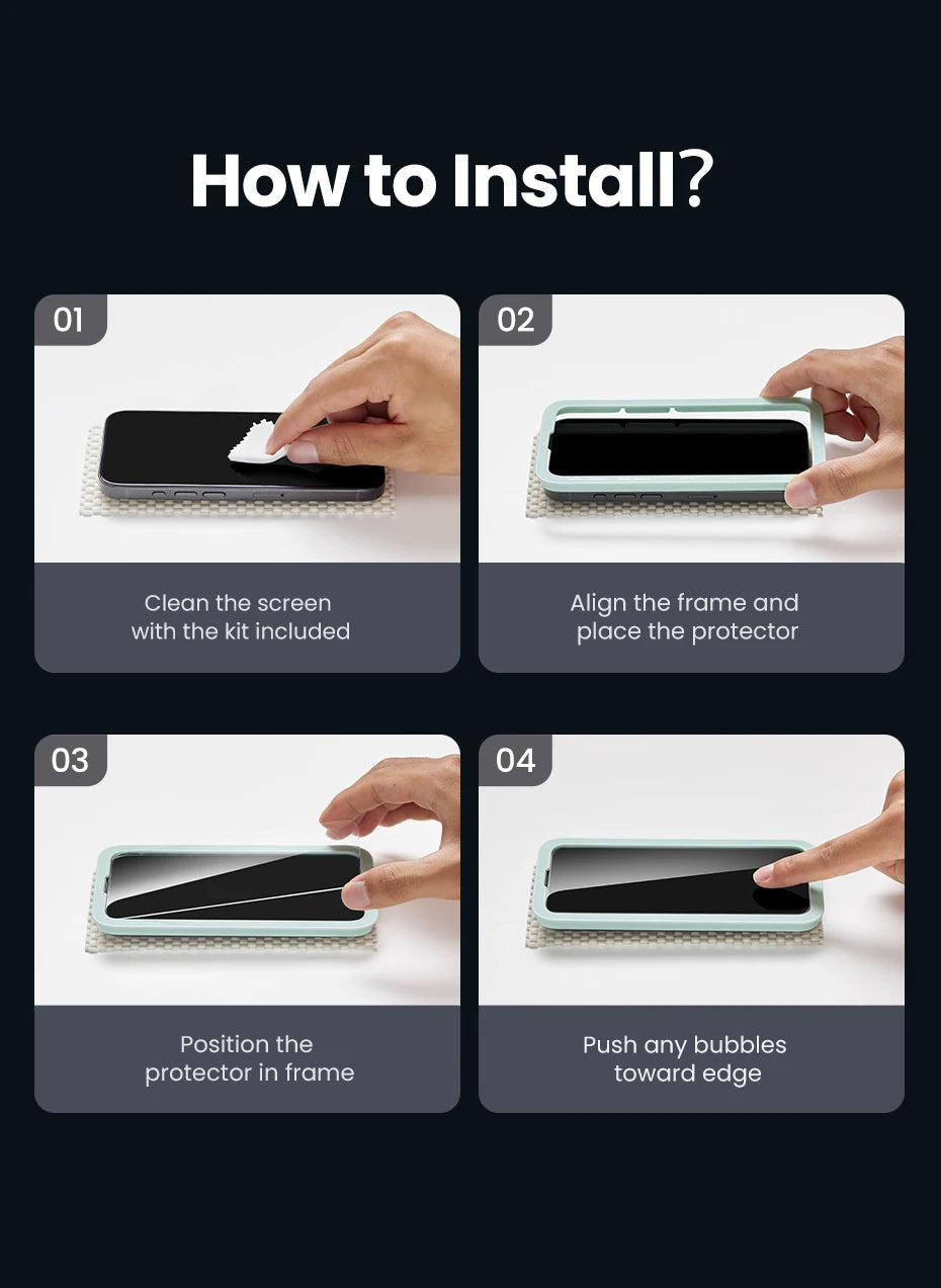 Tempered Glass Screen Protector for iPhone 16 Series - 17