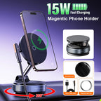 15W Magnetic Wireless Charging Phone Holder for Desk and Car